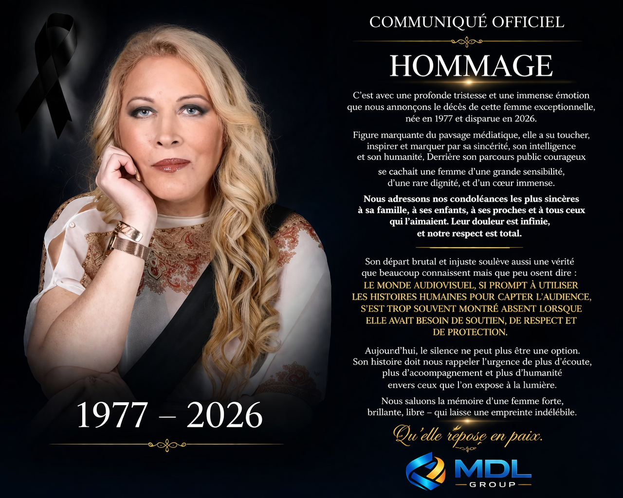 Communiqué Officiel — Hommage à Loana